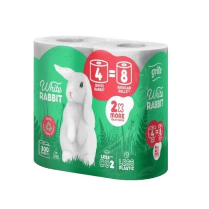 GRITE WHITE RABBIT - papier toaletowy 3-warstwowy 300 listków