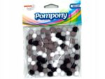 Pompony dekoracyjne mix szary 100szt/10mm *4295* - obrazek 2
