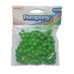 Pompony dekoracyjne zielone 100szt/10mm *5728* - obrazek 2