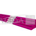 Bibuła marszczona 10 rolek różowa *0869*