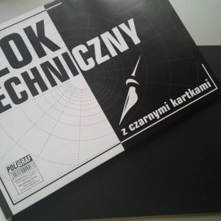 Blok techniczny A4 czarny 10 kartek *2545*
