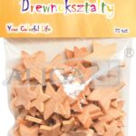 Drewniane gwiazdki o grubości 3 mm 70 szt. Mix rozmiarów *4019*