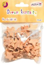 Drewniane gwiazdki o grubości 3 mm 70 szt. Mix rozmiarów *4019*