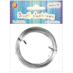 Drucik aluminiowy srebrny 1,2mm/5m. *9117*