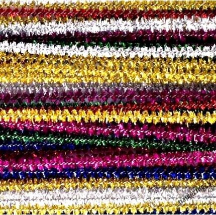 Druciki kreatywne metalizowane 25szt/30cm. Mix kolorów.