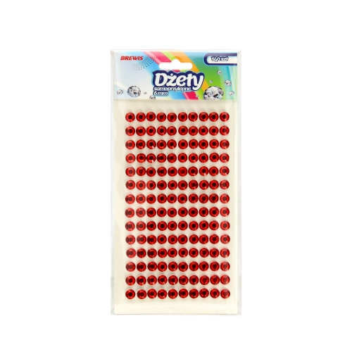 Dzety-samoprzylepne-czerwone-6mm140szt-DS224493-1.jpg Dżety samoprzylepne czerwone 6mm/140szt DS22*4493* - obrazek 1