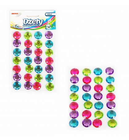 Dżety samoprzylepne multikolor 28szt. *1348*