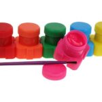 Farby do malowania palcami z pędzelkiem 6 kolorów 20ml *2994*