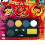 Farby do malowania twarzy i ciała 5 kolorów, gąbka, aplikator, pędel FA005*9493*6358*