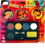 Farby do malowania twarzy i ciała 5 kolorów, gąbka, aplikator, pędel FA005*9493*6358*