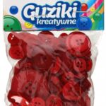 Guziki kreatywne czerwone *6558*