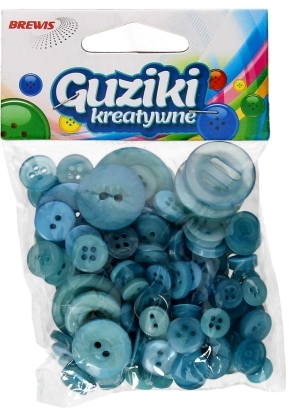 Guziki kreatywne niebieskie *6589*