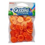 Guziki kreatywne pomarańczowe *6541*
