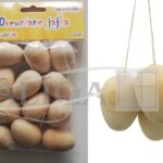 Jajka drewniane 4cm/12szt ze sznureczkami *9038*