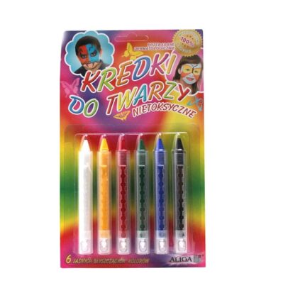 KREDKA DO MALOWANIA TWARZY PERŁOWA WYSUWANA 6 KOLORÓW FP-6R *0364*