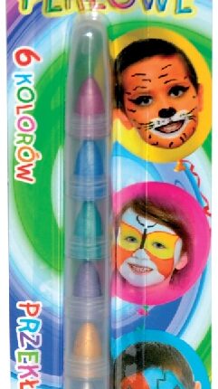 KREDKI DO MALOWANIA TWARZY I CIAŁA PERŁOWE, 6 KOLORÓW FWC-6P*2113*