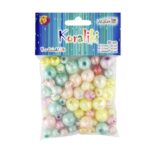 Koraliki plastikowe dekoracyjne mix wzorów i rozmiarów 10mm-20szt, 12mm-20szt, 16mm-20szt PJ-0606