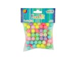 Koraliki plastikowe mix kolorów pastelowych 80szt/14mm , otwór 3mm PJ-7422