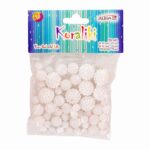 Koraliki plastikowe, perłowe mix wielkości 50szt PJ-0613*0613*