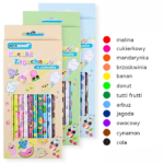 Kredki ołówkowe zapachowe 12 kolorów, okrągłe. *4221*