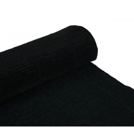 Krepina włoska czarna 1 rolka 50x250cm 180g*0205*