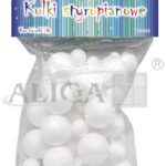 Kulki styropianowe 50 sztuk. Mix 1cm-16szt, 1,5cm-17szt, 2,5cm-17szt*3456*