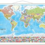 Mapa ścienna Świat fizycz. 100x70mm 1:42 mln na rurce PCV*8897*