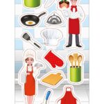 NAKLEJKI PAPIEROWE KUCHARZ 10160809 wym. blistra 8x15cm*3120*