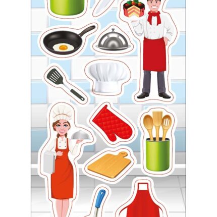 NAKLEJKI PAPIEROWE KUCHARZ 10160809 wym. blistra 8x15cm*3120*