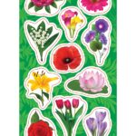 NAKLEJKI PAPIEROWE KWIATKI 10160690 wym. blistra 8x15cm*0969*