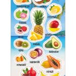 NAKLEJKI PAPIEROWE OWOCE TROPIKALNE 10160817 wym. blistra 8x15cm*3205*