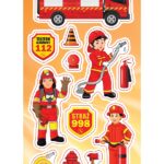 NAKLEJKI PAPIEROWE STRAŻAK 10160686 wym. blistra 8x15cm*0921*