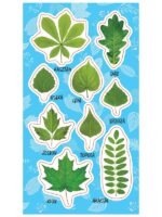 NAKLEJKI PAPIEROWE WIOSENNE LIŚCIE 10160684 wym. blistra 8x15cm*0907*