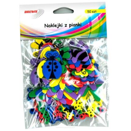 NAKLEJKI Z PIANKI 50szt. OWADY *0310*