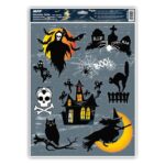 Naklejka Halloween z folii statycznej BROKAT 30x42cm HA001 *0043*2