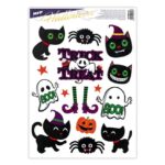 Naklejka Halloween z folii statycznej KOTY 30x42cm HA003 *8957*