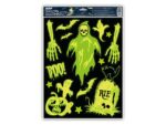 Naklejka fluorescencyjna Halloween z folii statycznej DUCH 30x42cm HA002 *0050*