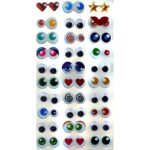 Naklejki oczka blister 9x17cm 30szt MT-4461* 4461*