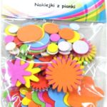 Naklejki piankowe 72szt kwiatki. Mix kolorów. *1027*