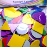 Naklejki z pianki 200szt figury geometryczne. Mix kolorów. *0853*