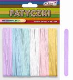 PATYCZKI PASTELOWE 6 KOLORÓW 60SZT 114x10x2mm PK-4901