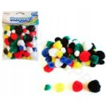 POMPONY 78szt MIX kolorów i rozmiarów (10,15,20,25mm) POM01*0211*