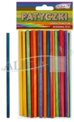 Patyczki kreatywne drewniane, kolorowe, okrągłe 50szt 4mm x 15cm. *0111*