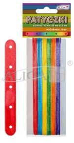 Patyczki kreatywne drewniane konstrukcyjne, płaskie 30szt 1,6x18x150mm *0197*