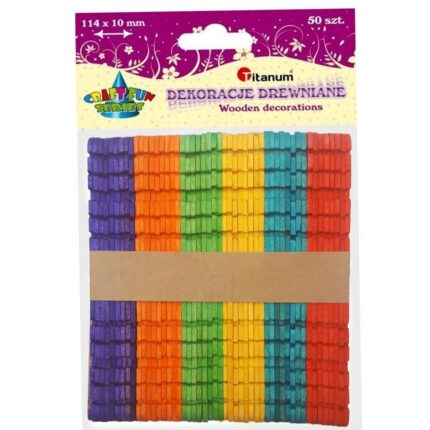 Patyczki kreatywne konstrukcujne mix kolorów 50szt/10x114mm*1090*