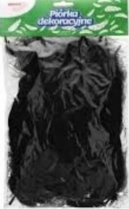 Piórka dekoracyjne czarne. Rozmiar 5-12cm. *2772*