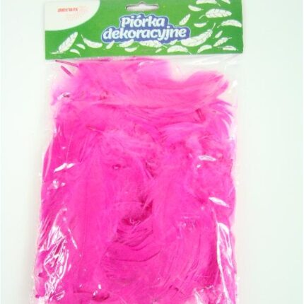 Piórka dekoracyjne różowe. Rozmiar 5-12cm. *2680*
