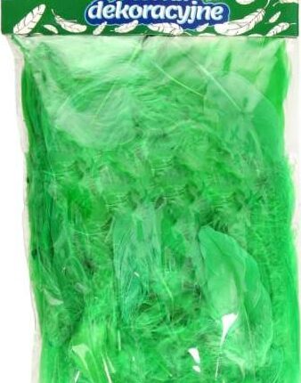 Piórka dekoracyjne zielone. Rozmiar 5-12cm. *2734*