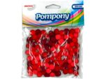 Pompony dekoracyjne mix czerwony 100szt/10mm *4257*
