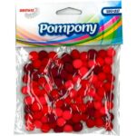 Pompony dekoracyjne mix czerwony 100szt/10mm *4257*